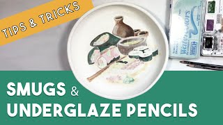 Decorating Ceramics SMUGs amp UNDERGLAZE PENCILS [upl. by Ziguard544]