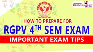 How to Prepare for RGPV 4th Semester Exam  Important Tips for Exam [upl. by Aihtiekal]