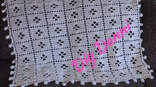 Crochet baby blanket call the midwife blanket [upl. by Xonk836]