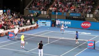 Mansour Bahrami highlights from World Tennis Challenge 2014 [upl. by Airretnahs993]