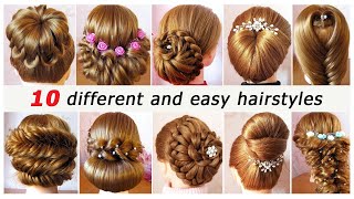 Secrets for Perfect Bun Hairstyle 😍 10 Best Hairstyles for Wedding 😍 Ladies Bridal Updos [upl. by Suruat]