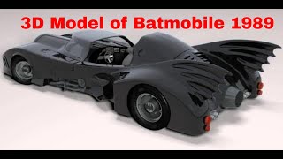 3D Model of Batmobile 1989 Review [upl. by Bradley]