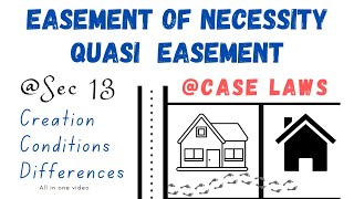 Difference between Easement of necessity and quasi Easement  property law  Easement act in tamil [upl. by Dleifxam]