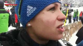 Biathlon Interview mit Magdalena Neuner 21012012 [upl. by Tiler]