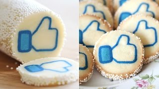 Thumbs Up Cookies Slice amp Bake Surprise Facebook Like Cookie [upl. by Frame63]