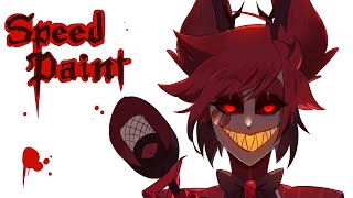 quotThe Radio Demon Is At The Doorquot【Hazbin Hotel】 speedpaint [upl. by Annaillil]