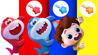 Baby Shark Escape Room  Colors Song  Nursery Rhymes amp Kids Songs  BabyBus [upl. by Eisac]