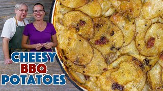 BBQ Smoked Potatoes au Gratin Recipe Scalloped Potatoes Recipe [upl. by Ylrevaw]