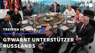 G7 droht Unterstützern von Russlands UkraineKrieg mit quothohem Preisquot  AFP [upl. by Arvonio]