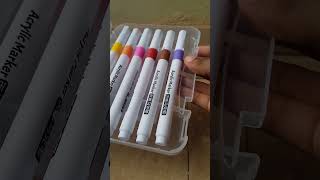 Acrylic markers unboxing 🖤♥️ [upl. by Yhpos]