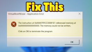 How to Fix The Memory Could Not Be Written Error [upl. by Niliak]