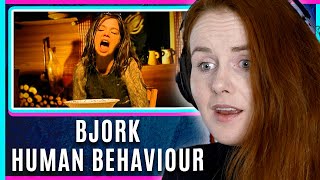 Vocal Coach reacts to björk  human behaviour [upl. by Hannahc635]