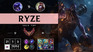 Ryze Top vs Lulu  KR Grandmaster Patch 1413 [upl. by Enninaej]