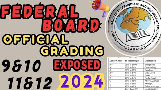 Federal Board Grading And GPA system 2024  Federal Board Result Dates [upl. by Couhp]