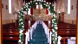 Elegant Church decor HIRE wwwweddingdecorationsmozellocom [upl. by Lluj]