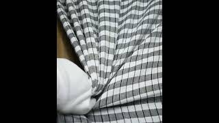 CHECK TWILL BLACK WHITE PURE COTTON 100 GSM HANDWOVEN FABRIC [upl. by Oibaf]