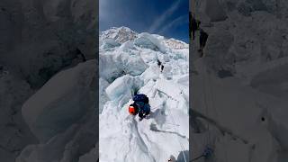 Check out the Khumbu icefall’s crevasse  expeditions 2023  Sailamingma  Climbersnepal [upl. by Yeleek]