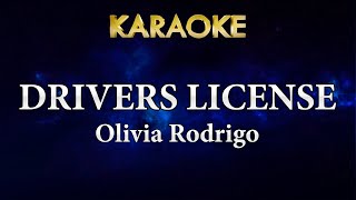 Olivia Rodrigo – drivers license Karaoke Version [upl. by Sancho]