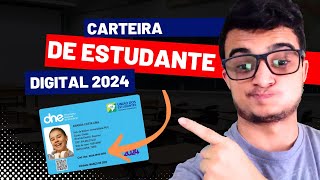 CARTEIRA DE ESTUDANTE DIGITAL 2024 COMO SOLICITAR E GANHAR MEIA ENTRADA [upl. by Yclehc]