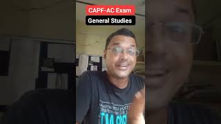 General studies for CAPF ac exam upsc capf [upl. by Bridgette586]