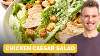 Chicken Caesar Salad  A classic recipe for everyones favorite salad [upl. by Anirahtak]