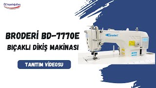 BRODERİ BD 7770E Full Otomatik Entegre Panel Bıçaklı Düz Dikiş Makinası [upl. by Lanta]