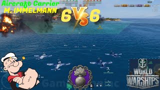 World of Warships  Blitz Fights  Gameplay  WoWs  Aircraft Carrier M IMMELMANN  55 [upl. by Ainnek]