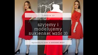 SZYJEMY I MODELUJEMY SUKIENKĘ Z DZIANINY wzór 3 [upl. by Nortad]