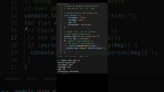 Nodejs Object Iteration Techniques forin Loop [upl. by Acinnod677]