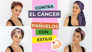 👳‍♀️ 4 Formas de ATAR PAÑUELOS en la Cabeza I Craftabulous Contra el Cancer [upl. by Aloel]