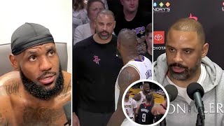 Lebron HEATED EXCHANGE with Ime Udoka Udoka RESPONDS quotNot known for punking nobodyquot Dillon Brooks [upl. by Gordy]