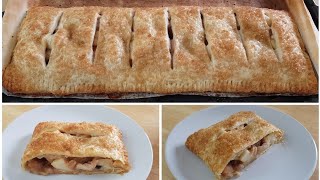 Easy Apple Strudel Recipe  Puff Pastry Apple Strudel [upl. by Notyard331]