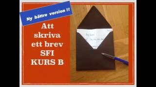 How to learn swedish Skriv ett brev Sfi kurs B [upl. by Ermina]