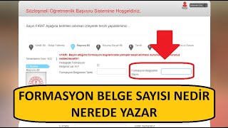 FORMASYON BELGE SAYISI NEREDE YAZAR  FORMASYON BELGE SAYISI NEDİR  FORMASYON BELGE SAYISI ÖĞRENME [upl. by Brandie]