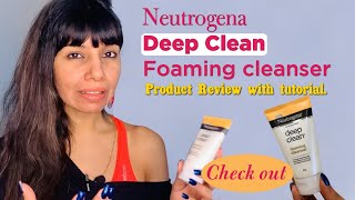 Neutrogena Deep Clean foaming cleanser Indepth product review [upl. by Ennywg]