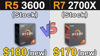 Ryzen 5 3600 Vs Ryzen 7 2700X  1080p and 1440p Gaming Benchmarks [upl. by Rodenhouse]