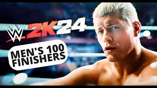 WWE 2K24 Mens 100 Finishers 2K 60FPS PS5 [upl. by Eoin585]