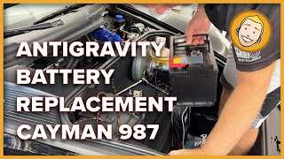 Porsche 987 Battery Install  Upgrade to ANTIGRAVITY Lithium Ion [upl. by Yelak]