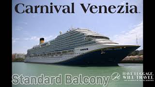 Carnival Venezia Balcony Room Tour hlwt carnival cruise cruisevlog travelvlog roomtour [upl. by Kenyon931]