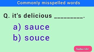 COMMONLY MISSPELLED WORDS English learningpart 2 [upl. by Akirdnahs185]