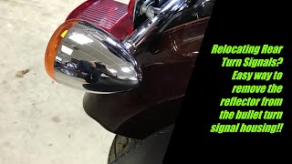 Relocating Rear Turn Signals Great tip on removing rear turn signal reflector and lamp assembly [upl. by Enelav670]