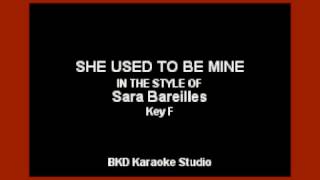 She Used To Be Mine In The Style of Sara Bareilles Karaoke with Lyrics [upl. by Tehcac]