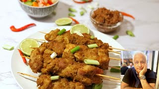 Chicken Satay with Peanut Sauce  How to cook the Authentic Indonesian Chicken Satay [upl. by Etireugram858]