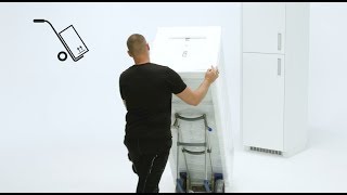 How to install your Electrolux Fridge  TOP Freezer Sliding Door – Column Installation [upl. by Orson]