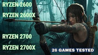 Ryzen 2600 vs 2600X vs 2700 vs 2700X  18 games tested [upl. by Persian]