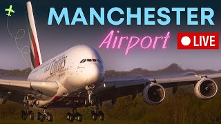 🔴 LIVE Manchester Airport Plane Spotting 🛫 [upl. by Jaddan779]