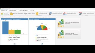 Logiciel Gestion Commerciale  Produits Clients Fournisseurs Commandes Devis et Factures Stock [upl. by Lancaster631]