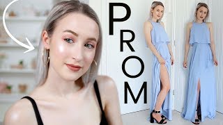 PROM GET READY WITH ME 2018 Makeup Hair Outfit etc  Sophie Louise [upl. by Fowle]