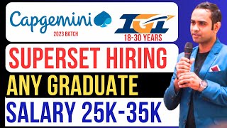 🔴Capgemini Superset Hiring  IGI Aviation Biggest Hiring  Any Graduate  Salary 25K35K [upl. by Mahalia]