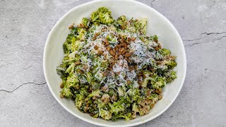 Broccoli Caesar Salad Recipe  15 Minutes  Vegetarian and Vegan Friendly  Healthy and Delicious [upl. by Litton]